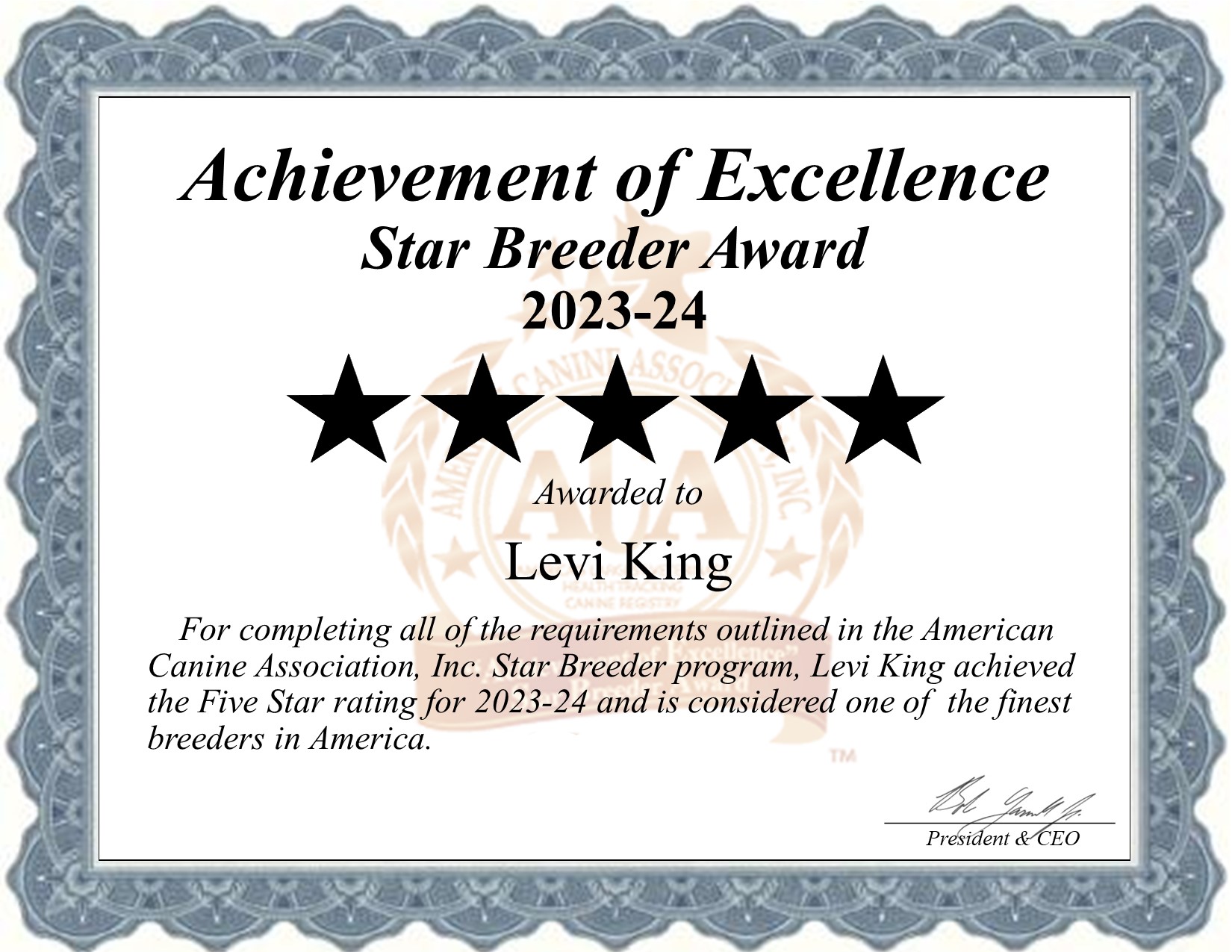 Levi, King, dog, breeder, star, certificate, Levi-King, Honey, Brook, PA, Pennsylvania, puppy, dog, kennels, mill, puppymill, usda, 5-star, aca, ica, registered, mini, bernedoodles, 5-star